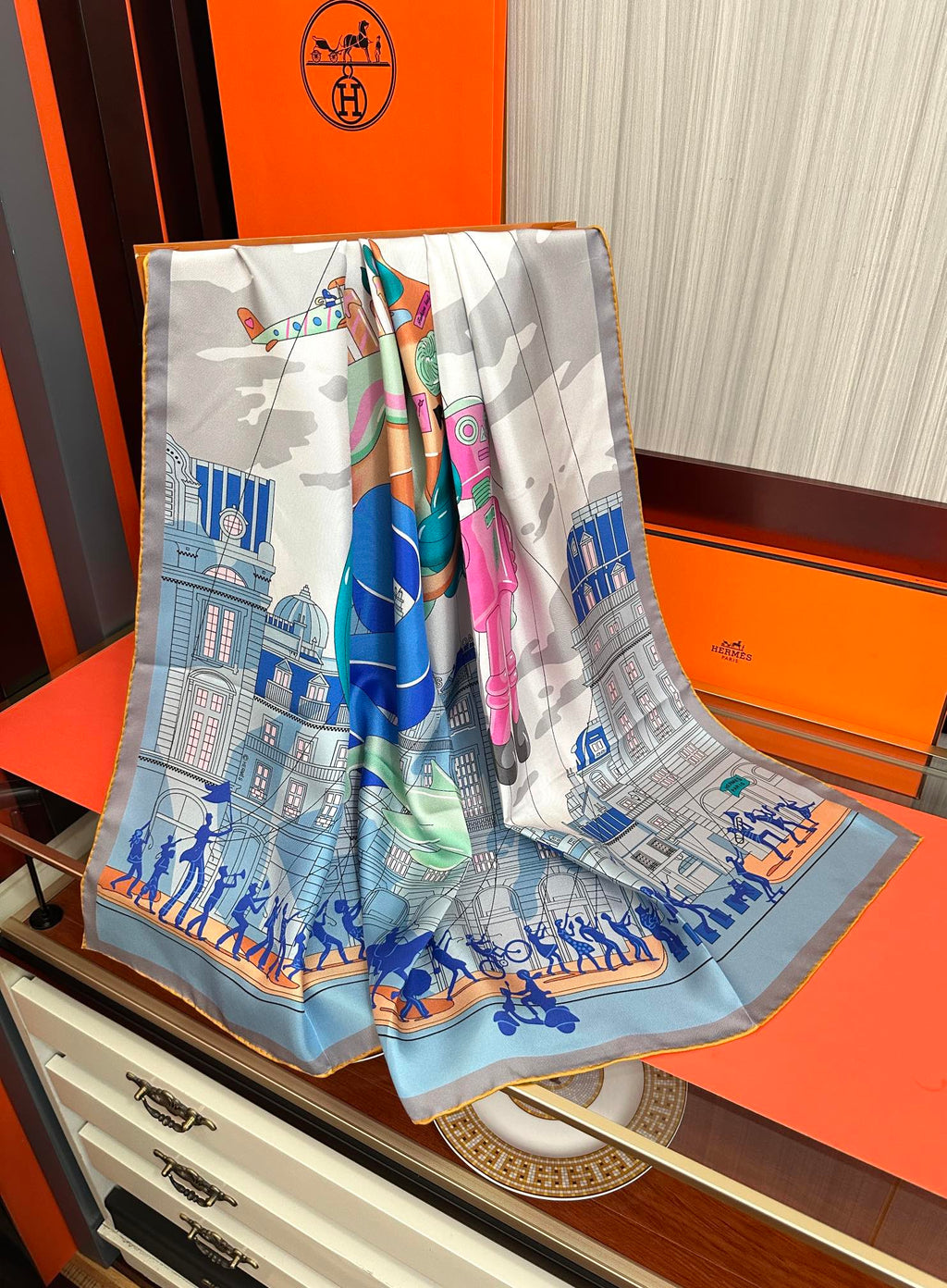 HERMES HERMES 25S SCARF 90 IN SILK 730547