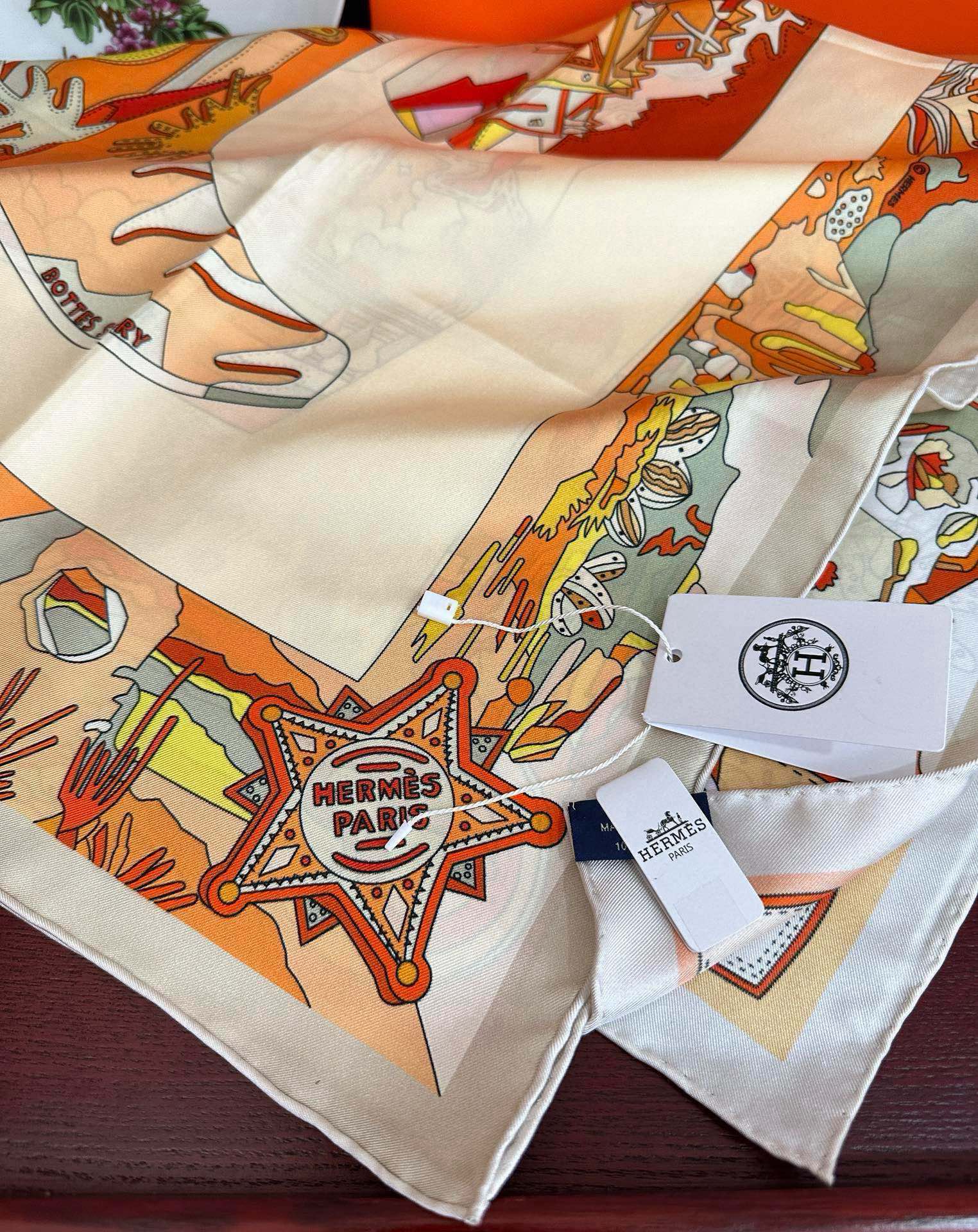 HERMES HERMES 25S SCARF 90 IN SILK 33836