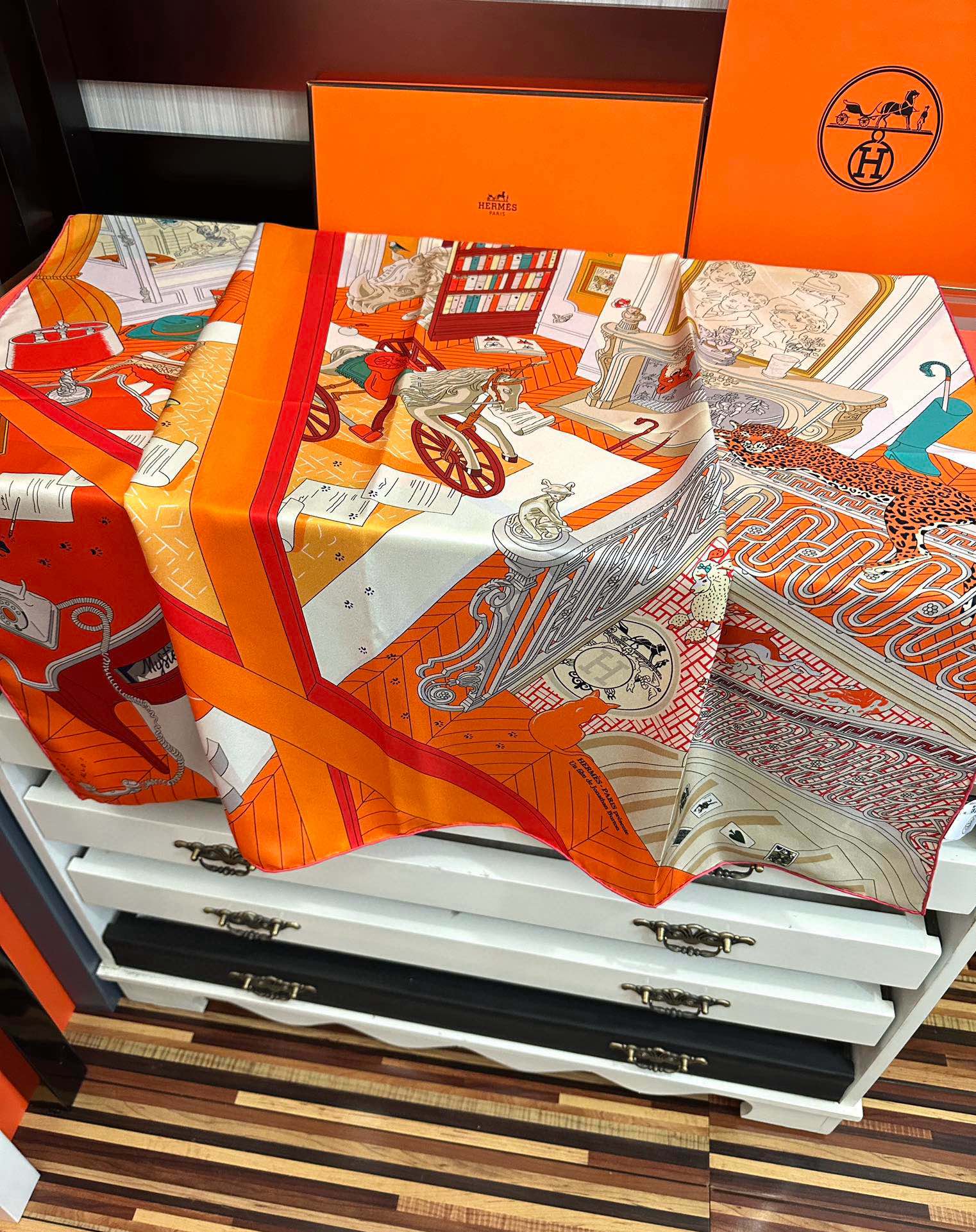 HERMES HERMES 25S SCARF 90 IN SILK 733848