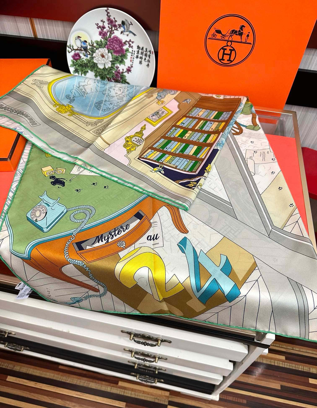 HERMES HERMES 25S SCARF 90 IN SILK 733849