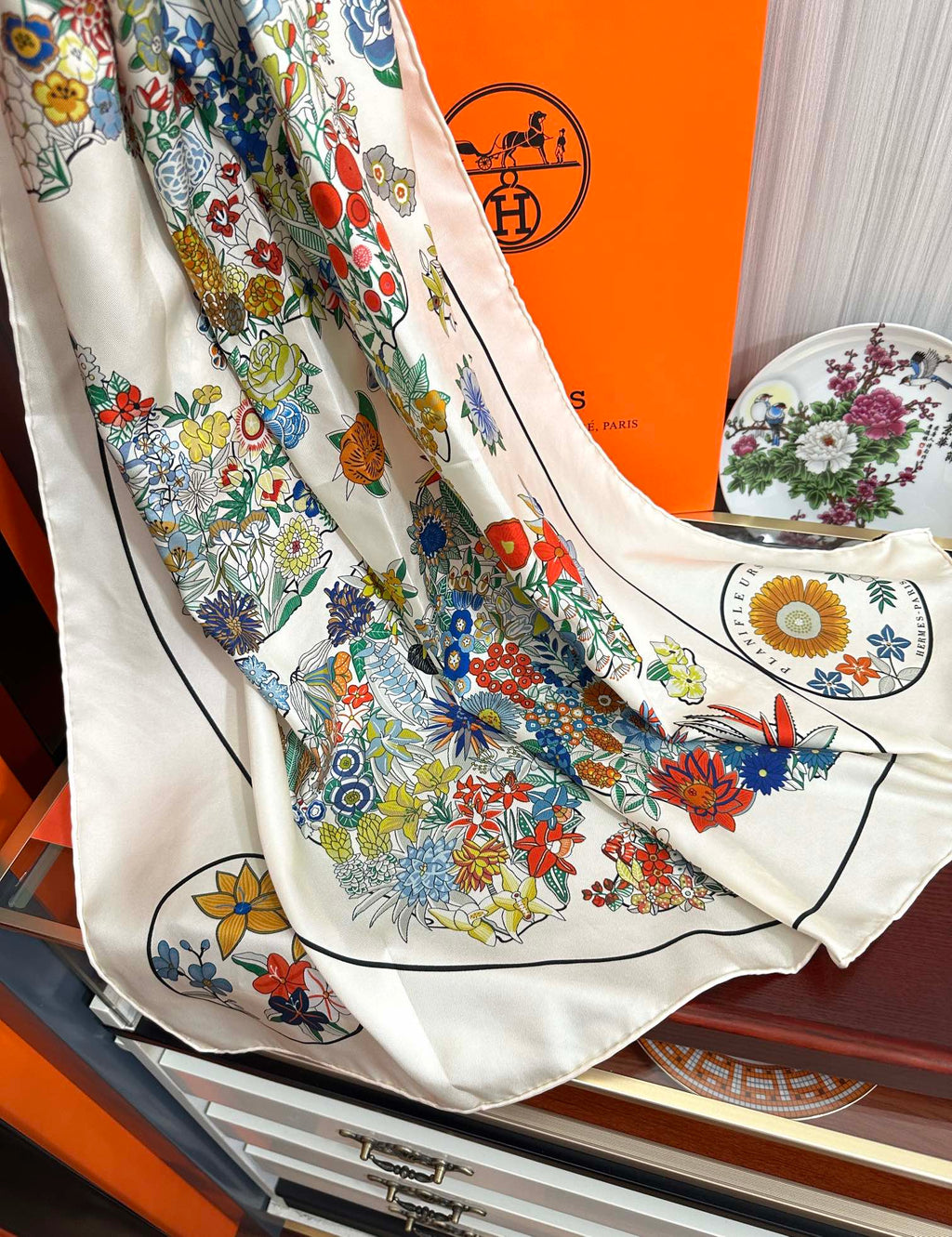 HERMES HERMES 25S SCARF 90 IN SILK 735732
