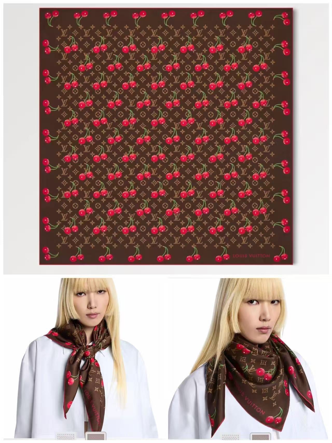 LOUIS VUITTON LV SCARF 90 CM IN SILK 05