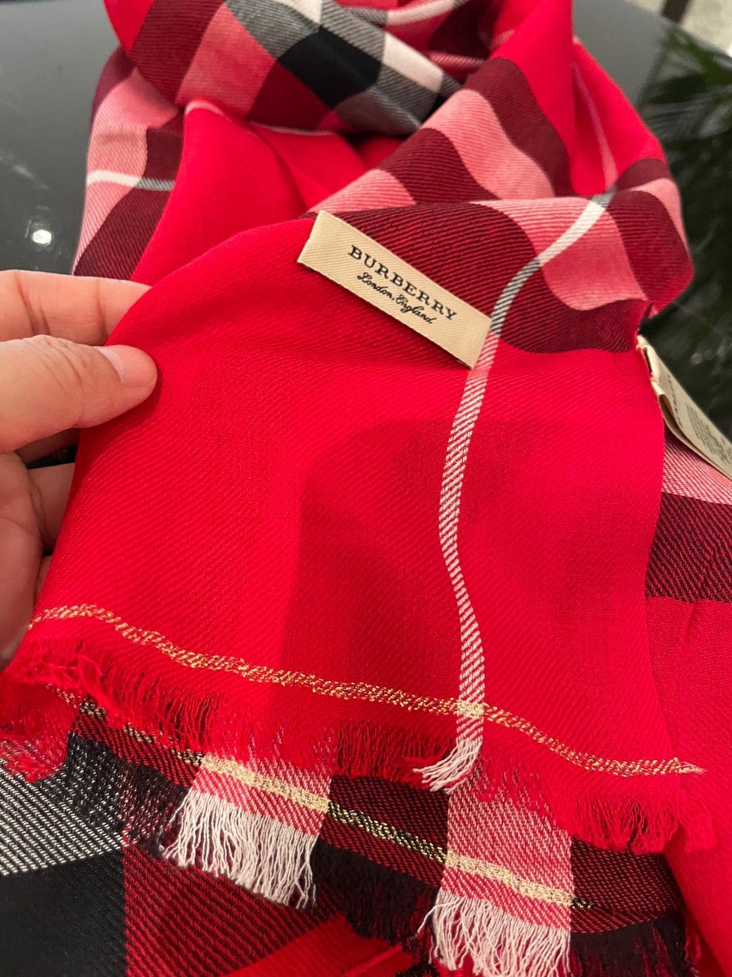 BURBERRY BBR SCARF 200 CM IN CASHMERE 574542