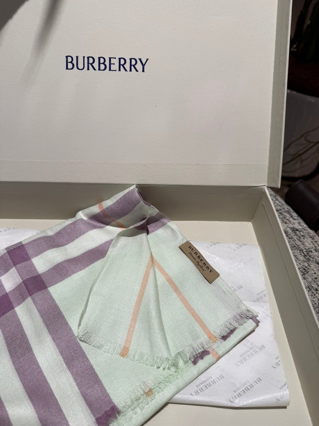 BURBERRY SCARF 200 CM IN COLORFUL CASHMERE 408862