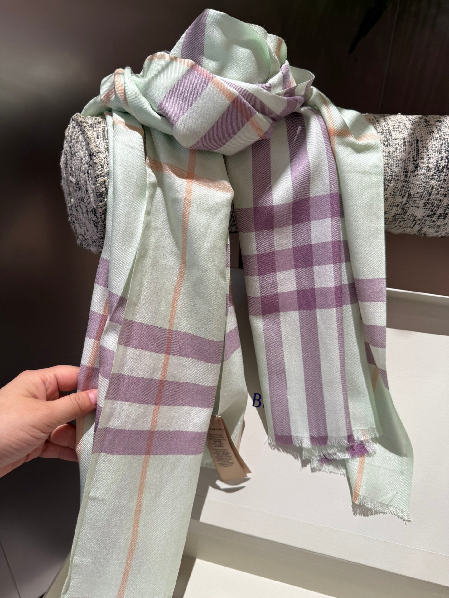 BURBERRY SCARF 200 CM IN COLORFUL CASHMERE 408862