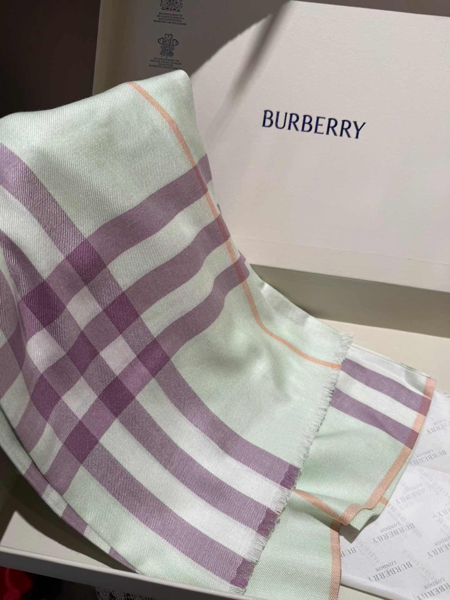 BURBERRY SCARF 200 CM IN COLORFUL CASHMERE 408862