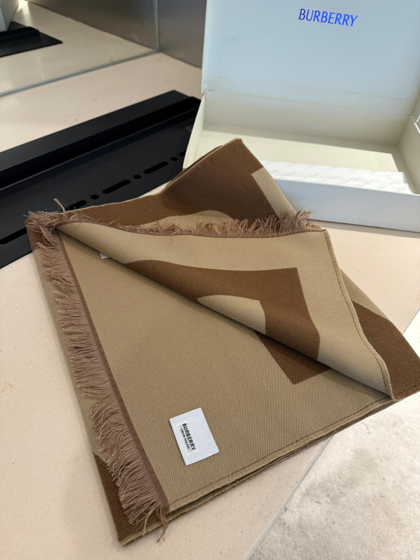 BURBERRY BBR SCARF 180 CM IN CASHMERE 01