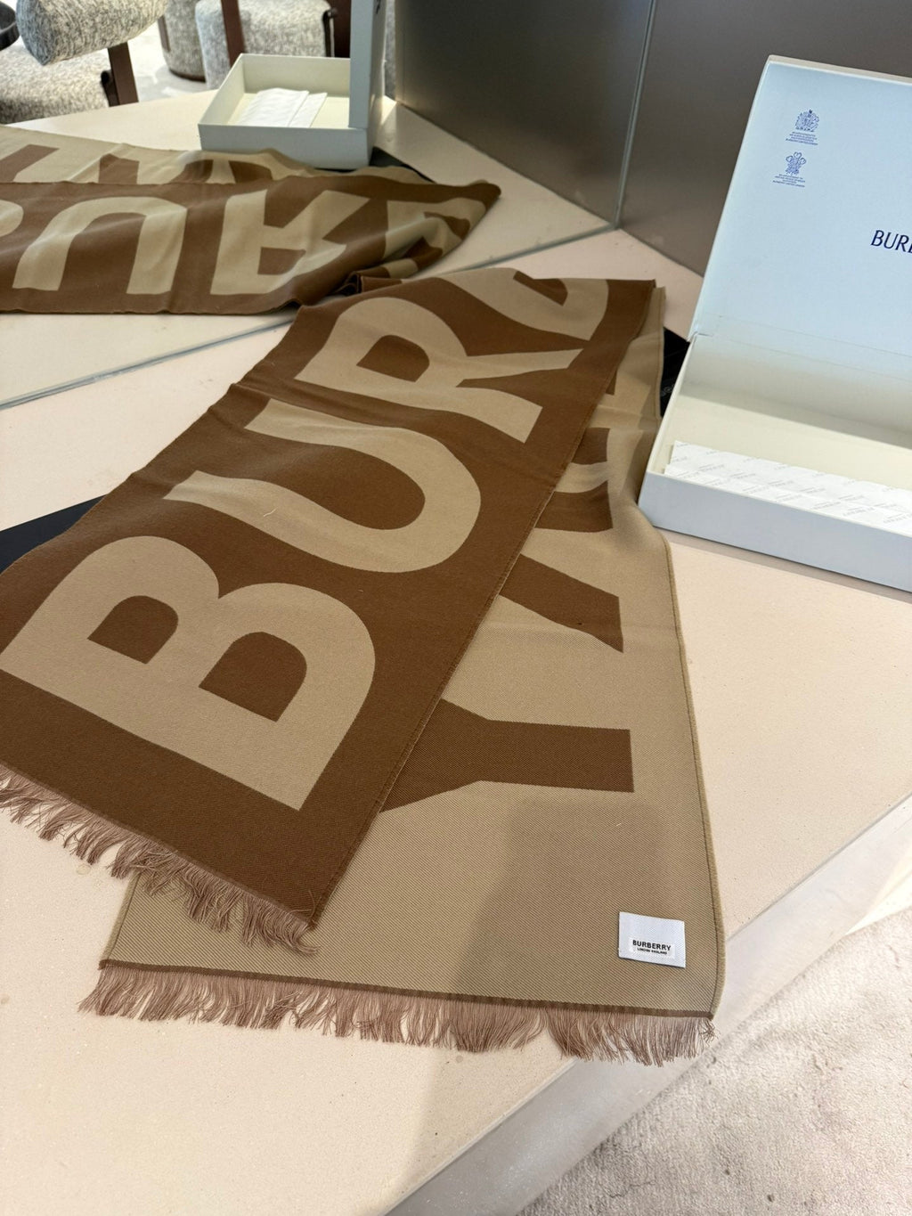 BURBERRY BBR SCARF 180 CM IN CASHMERE 01