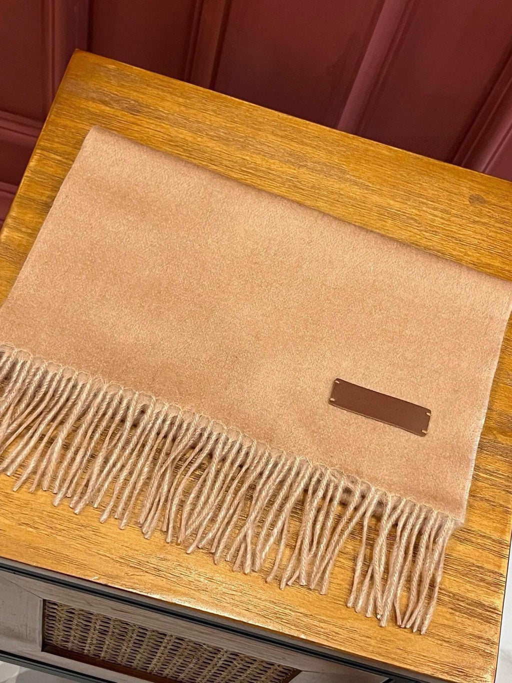 LOUIS VUITTON SCARF 180 CM IN MEDIUM BROWN CASHMERE 396482