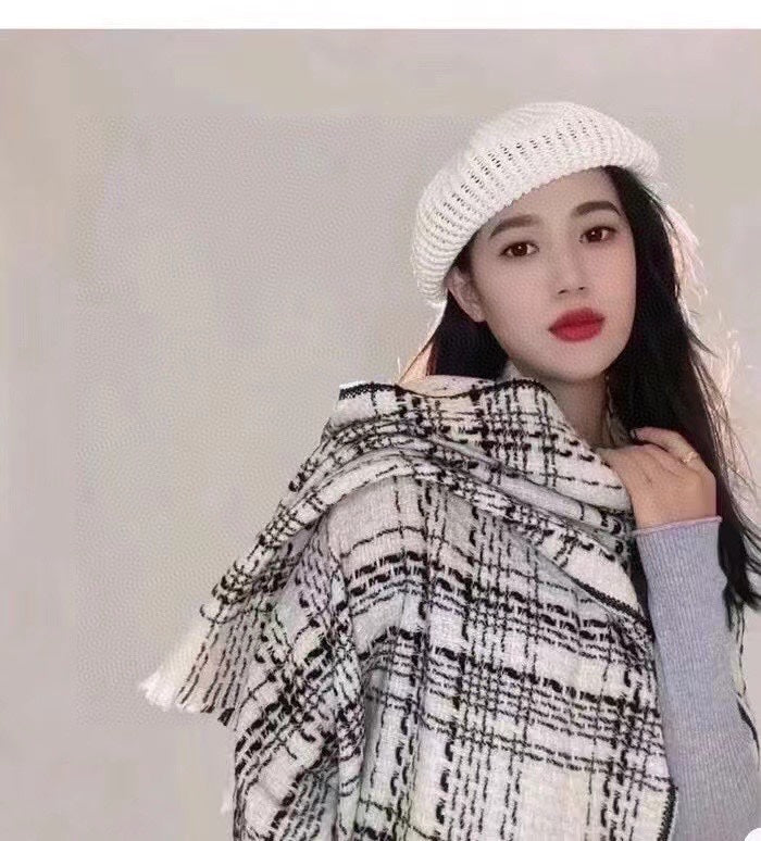 CHANEL SCARF 200 CM IN WHITE CASHMERE 402146