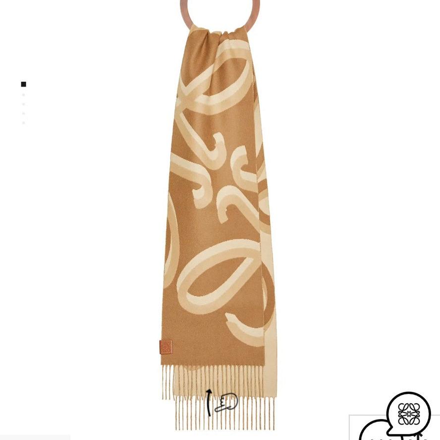 LOEWE SCARF 190 CM IN CINNAMON BROWN WOOL 408745