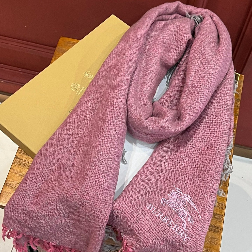 BURBERRY SCARF 200 CM IN FLAMINGO PINK CASHMERE 410225