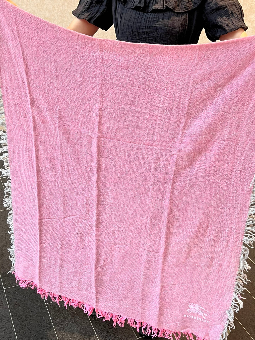 BURBERRY SCARF 200 CM IN FLAMINGO PINK CASHMERE 410225