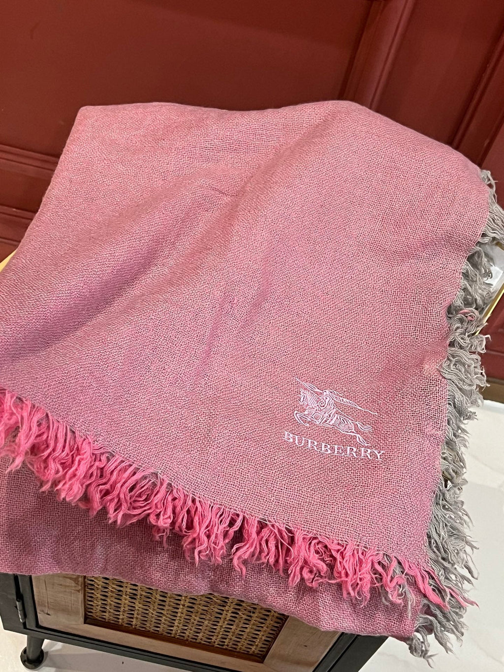 BURBERRY SCARF 200 CM IN FLAMINGO PINK CASHMERE 410225