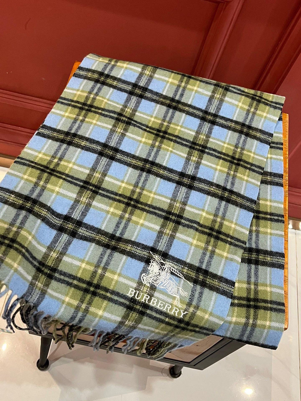 BURBERRY BBR SCARF 190 CM IN CASHMERE 486482