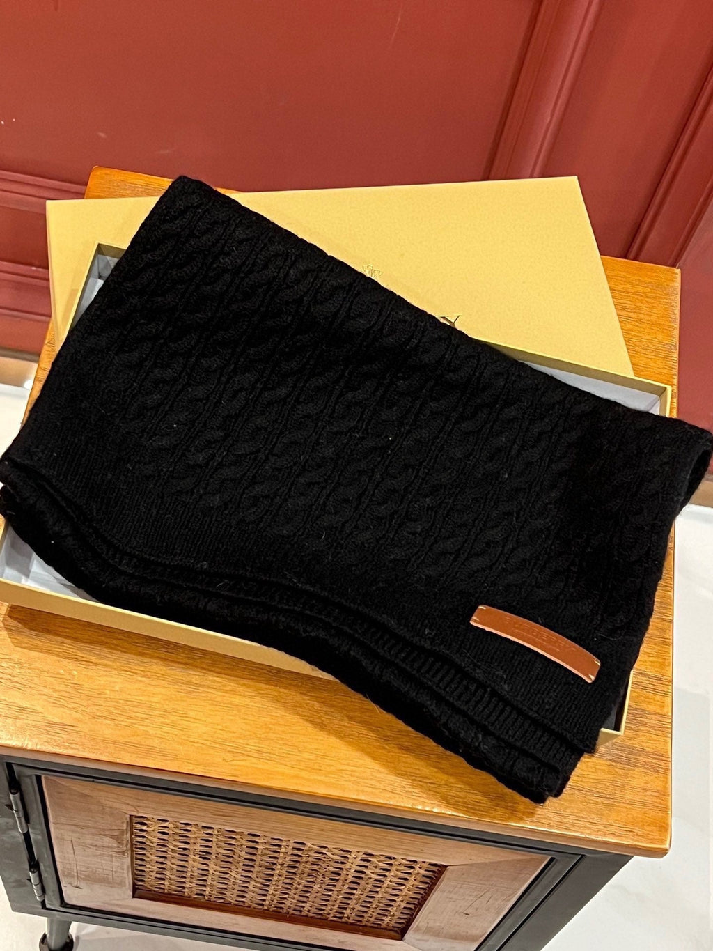 BURBERRY BBR SCARF 170 CM IN WOOL MIX CASHMERE 489017