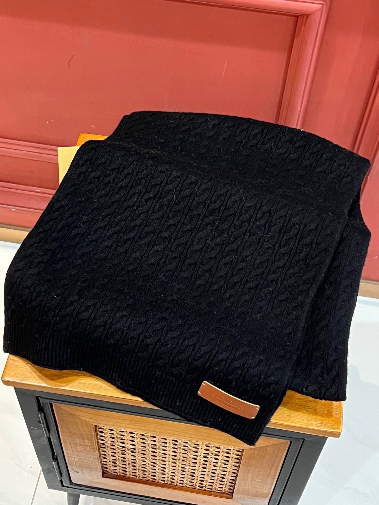 BURBERRY BBR SCARF 170 CM IN WOOL MIX CASHMERE 489017