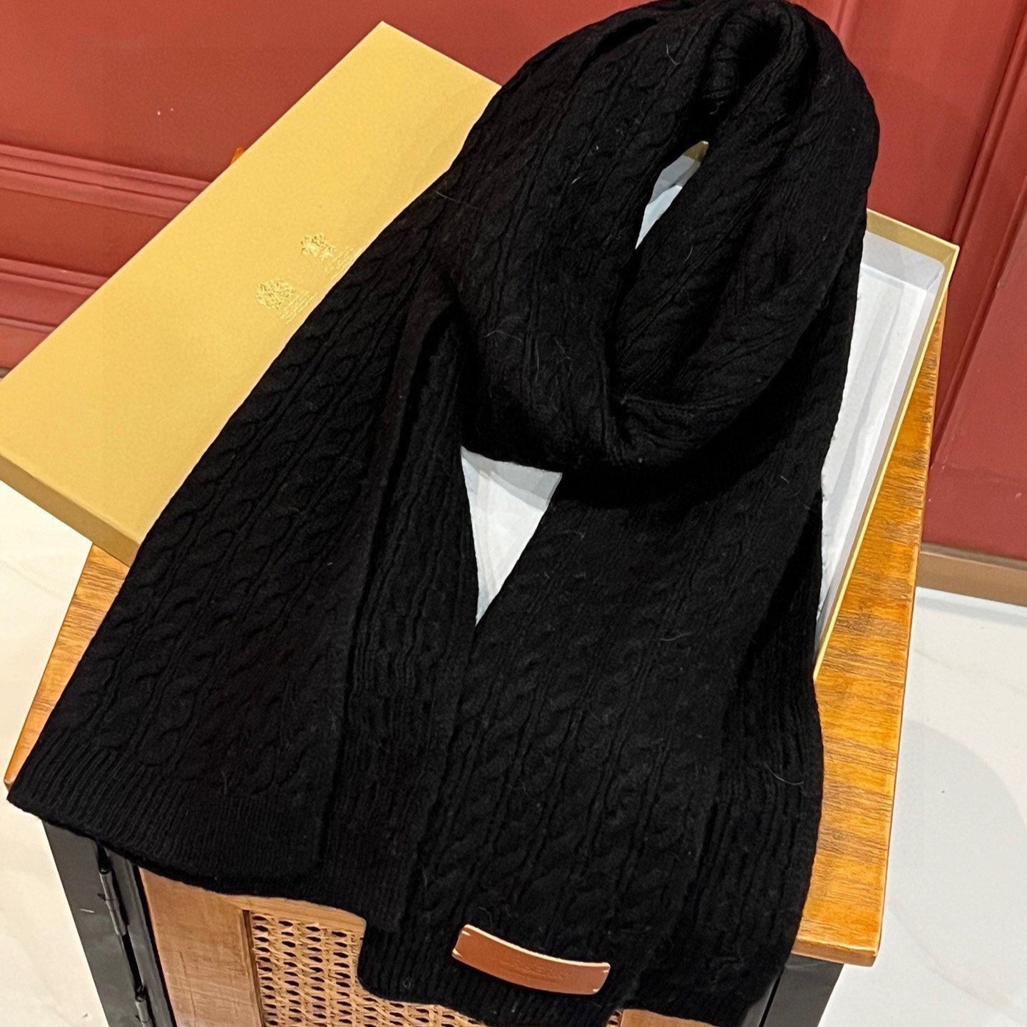 BURBERRY BBR SCARF 170 CM IN WOOL MIX CASHMERE 489017