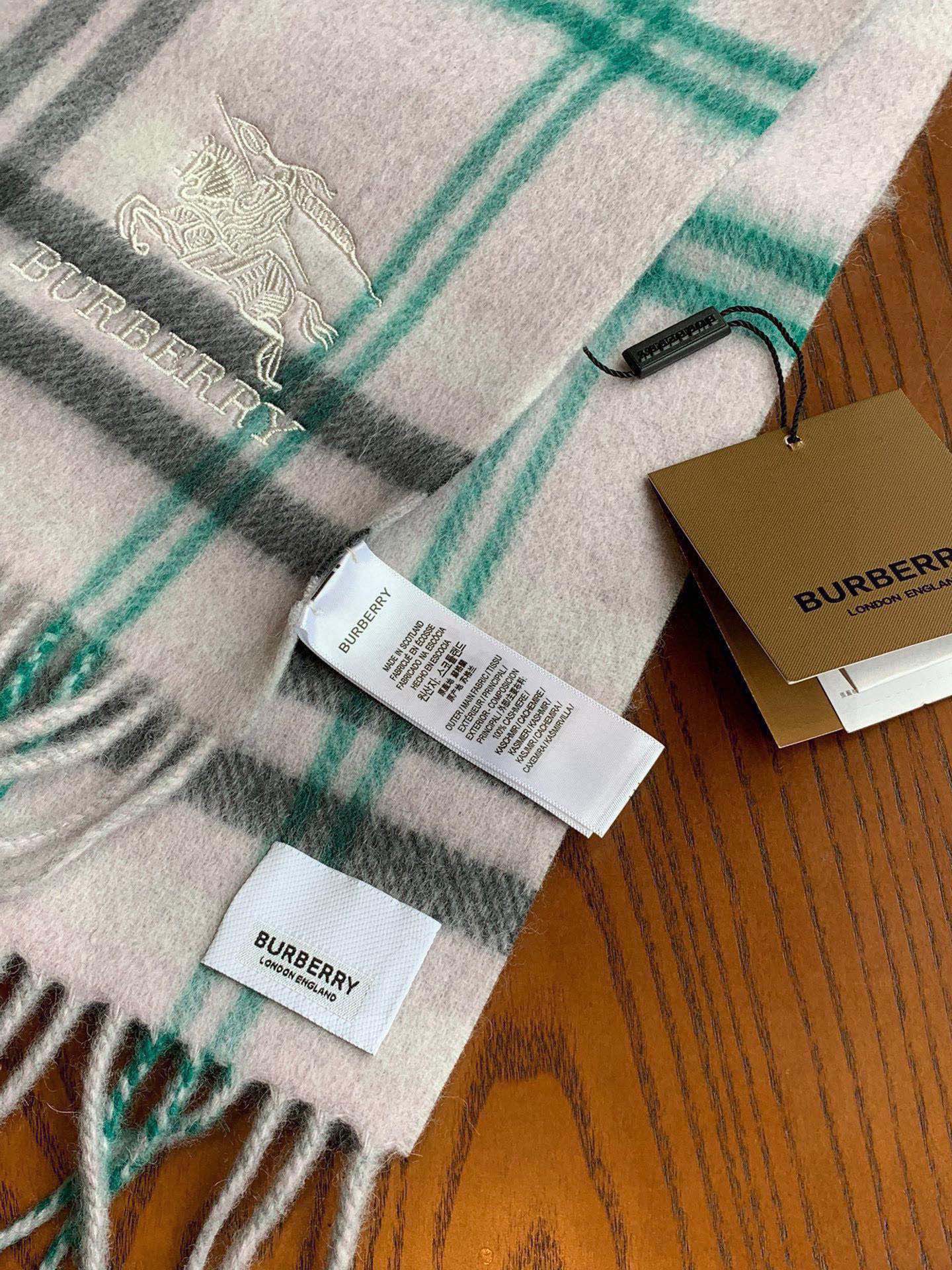 BURBERRY BBR SCARF 190 CM IN CASHMERE 490769