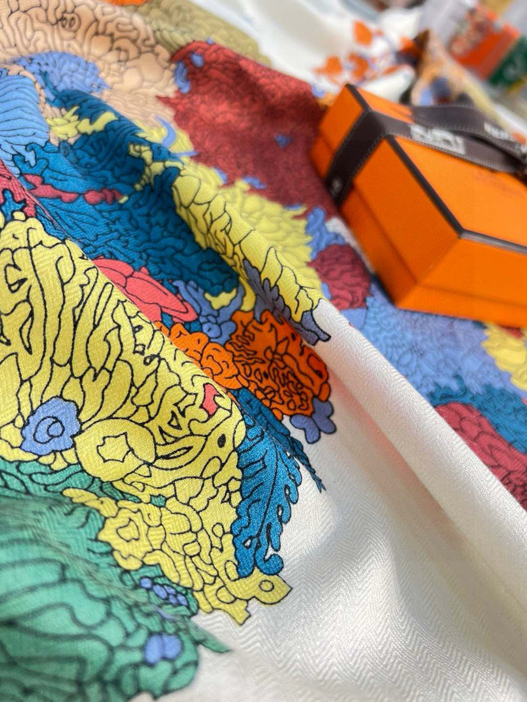 HERMES HERMES 25S SCARF 140 IN SILK 724766