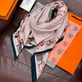 HERMES HERMES 25S SCARF 140 IN CASERE SILK 727319