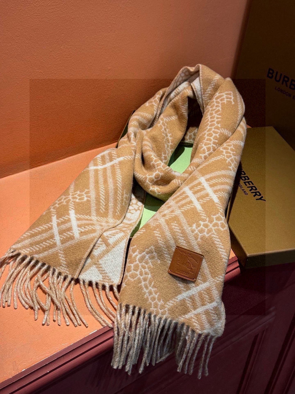 BURBERRY BBR SCARF 168 CM IN CASHMERE 730561