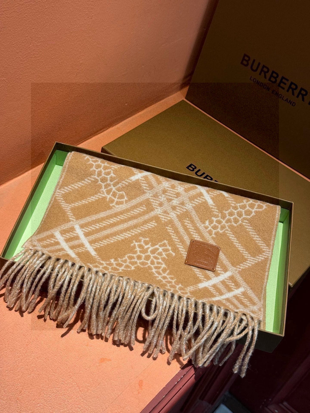 BURBERRY BBR SCARF 168 CM IN CASHMERE 730561
