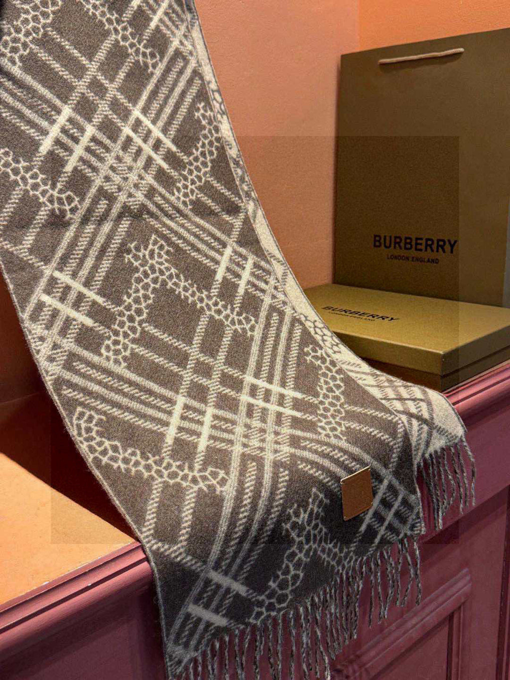 BURBERRY BBR SCARF 168 CM IN CASHMERE 730563