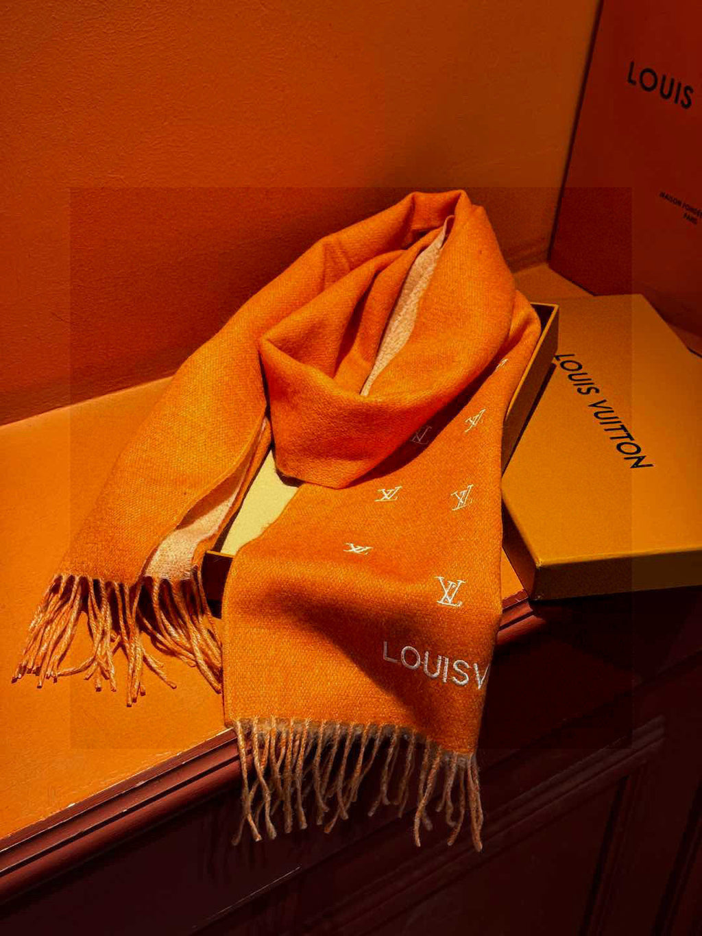 LOUIS VUITTON LV SCARF 180 CM IN CASHMERE 730569
