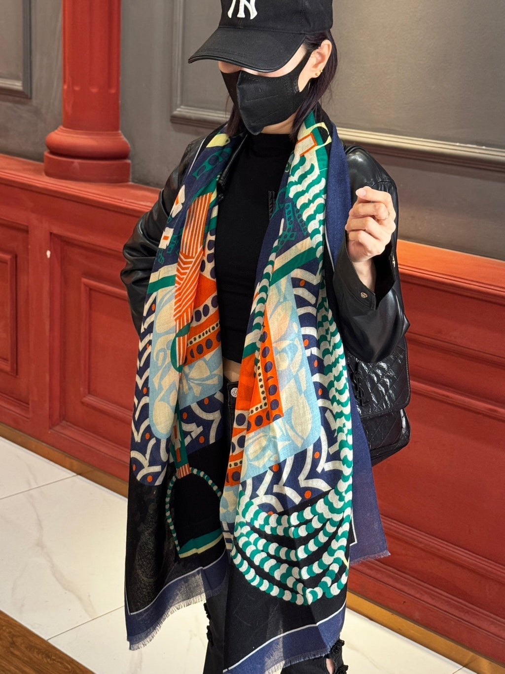 HERMES HERMES 25S SCARF 200 IN CASERE SILK 730597