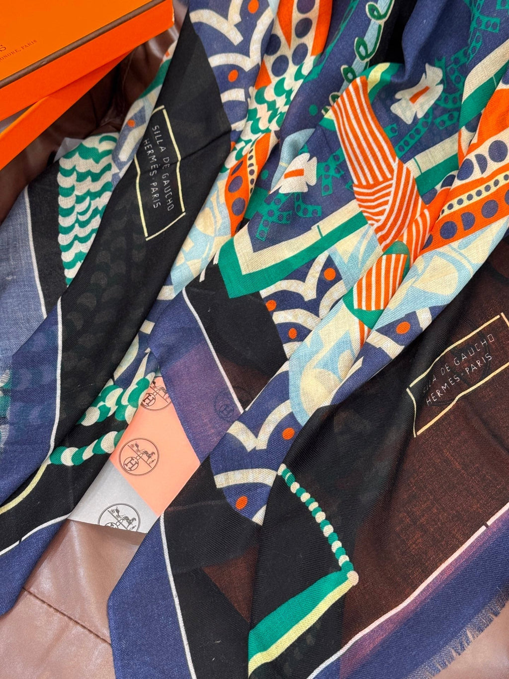 HERMES HERMES 25S SCARF 200 IN CASERE SILK 730597