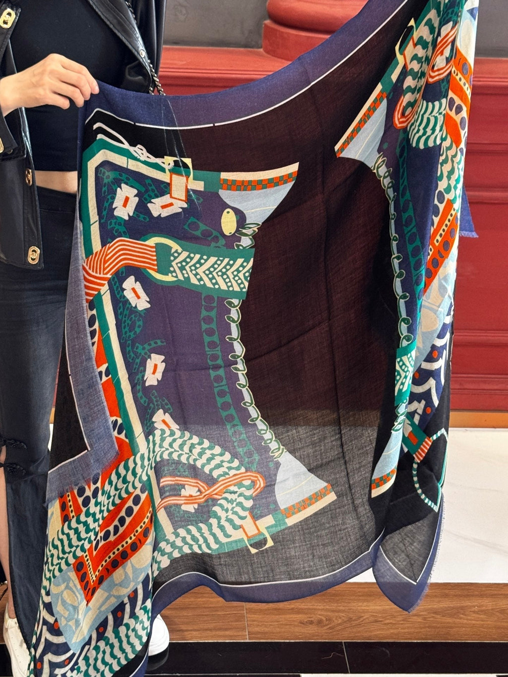 HERMES HERMES 25S SCARF 200 IN CASERE SILK 730597
