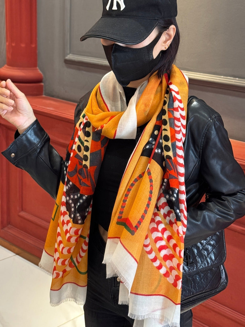 HERMES HERMES 25S SCARF 200 IN CASERE SILK 730598