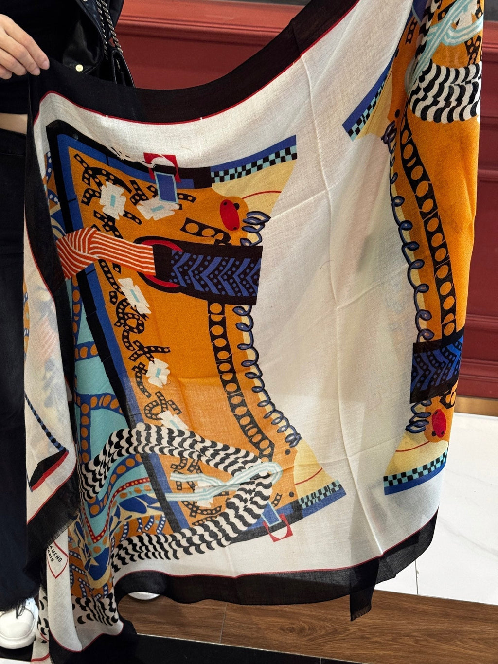 HERMES HERMES 25S SCARF 200 IN CASERE SILK 730600