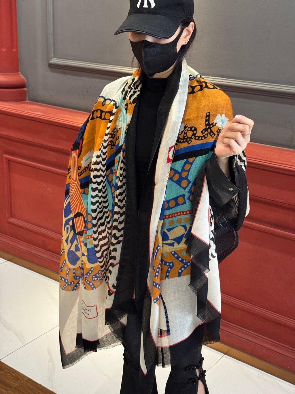 HERMES HERMES 25S SCARF 200 IN CASERE SILK 730600