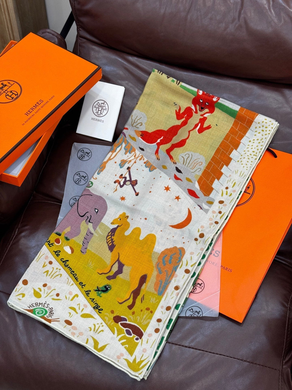 HERMES HERMES 25S SCARF 140 IN SILK 733913