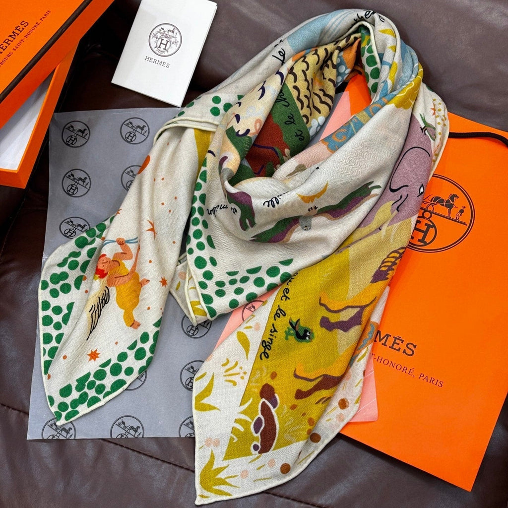 HERMES HERMES 25S SCARF 140 IN SILK 733913