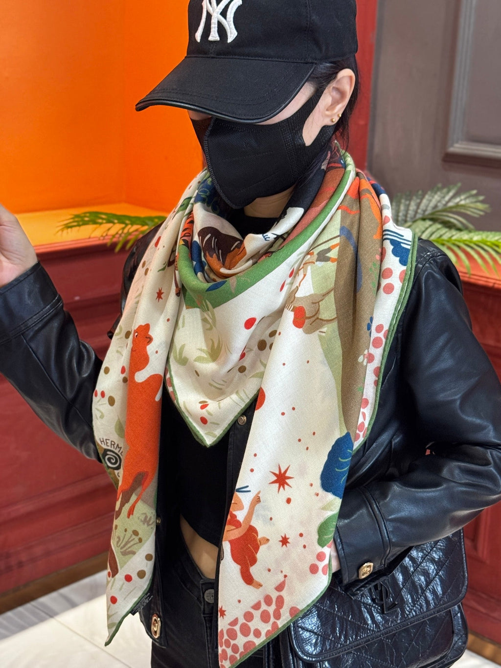 HERMES HERMES 25S SCARF 140 IN SILK 733914