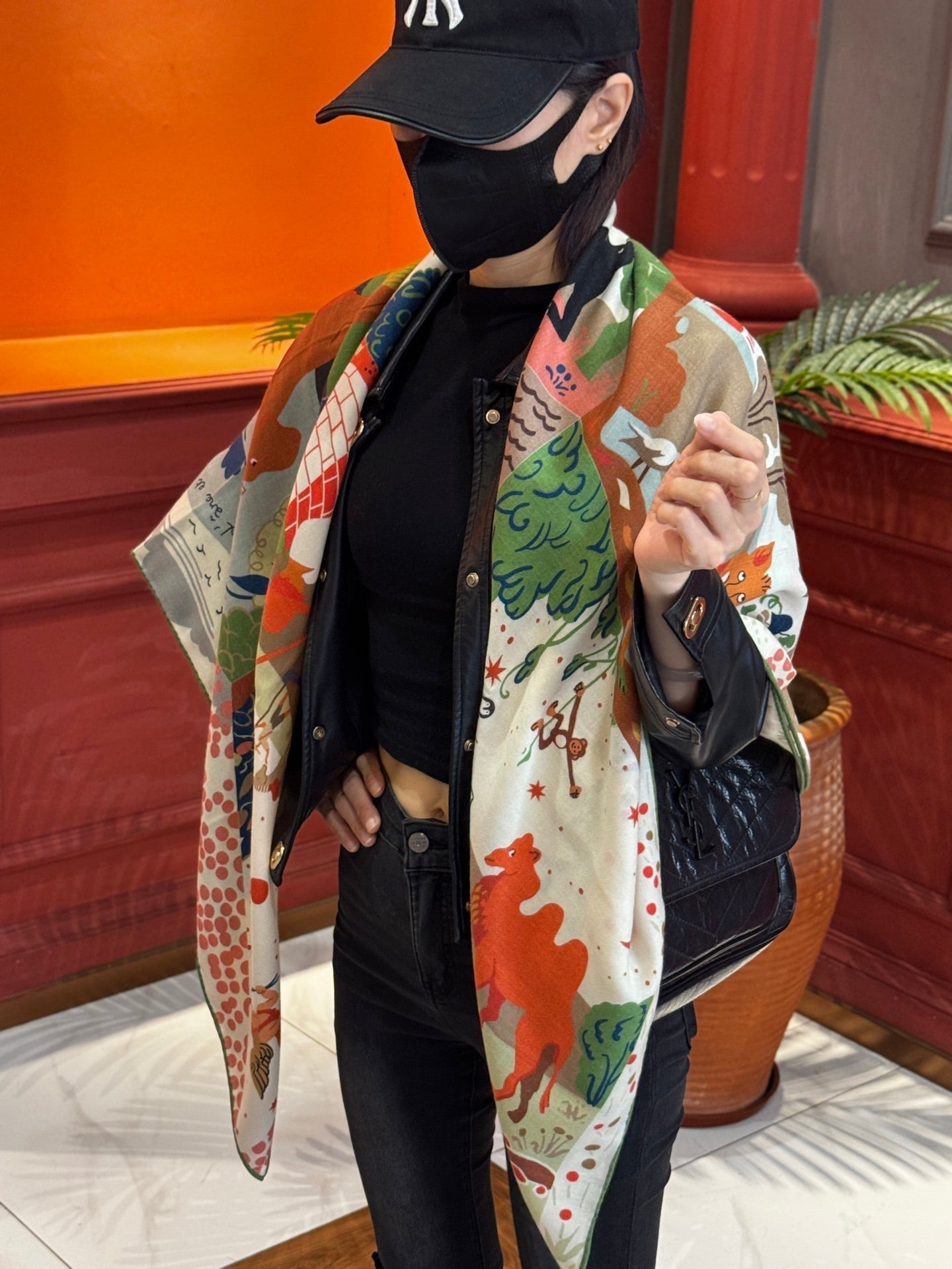 HERMES HERMES 25S SCARF 140 IN SILK 733914