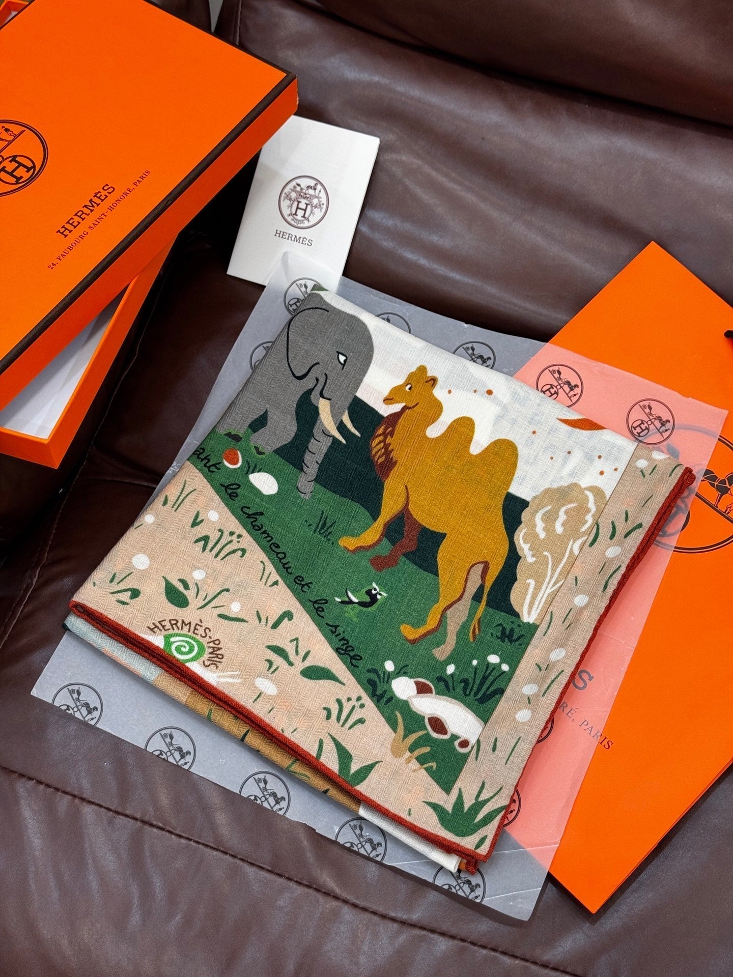 HERMES HERMES 25S SCARF 140 IN SILK 733915