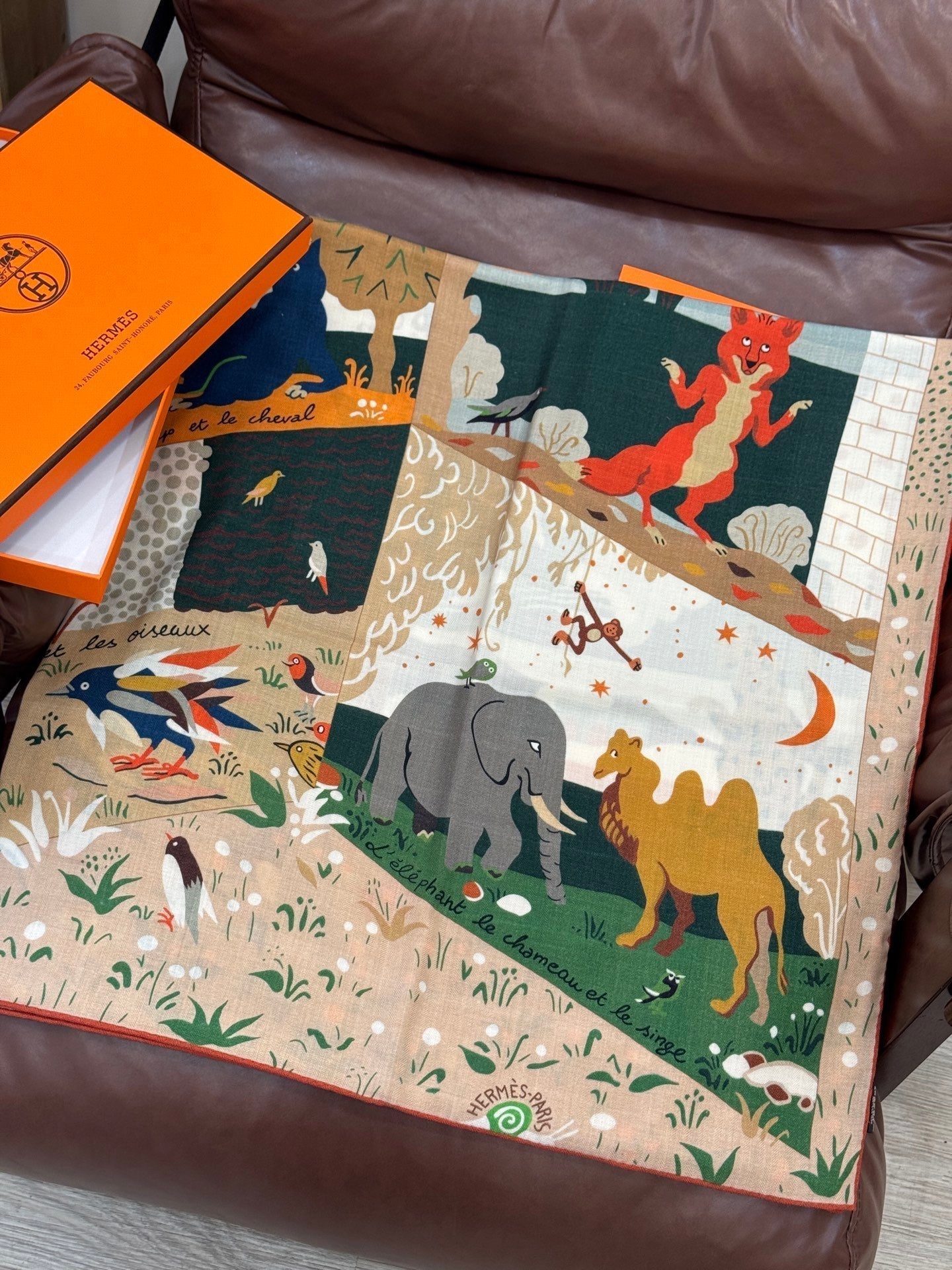 HERMES HERMES 25S SCARF 140 IN SILK 733915