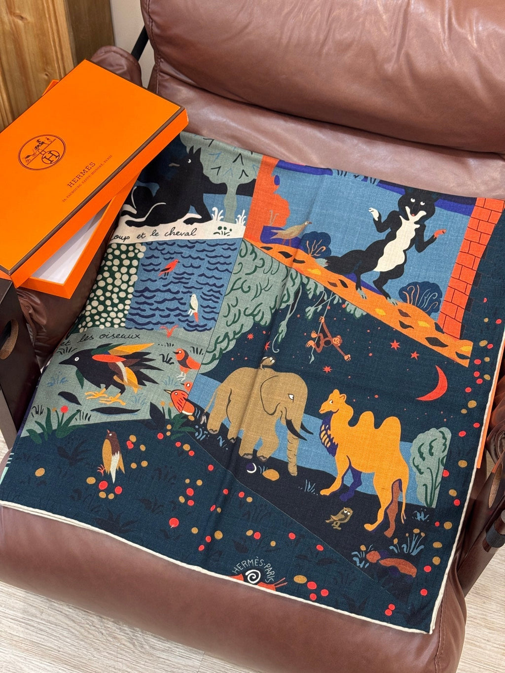 HERMES HERMES 25S SCARF 140 IN SILK 733916