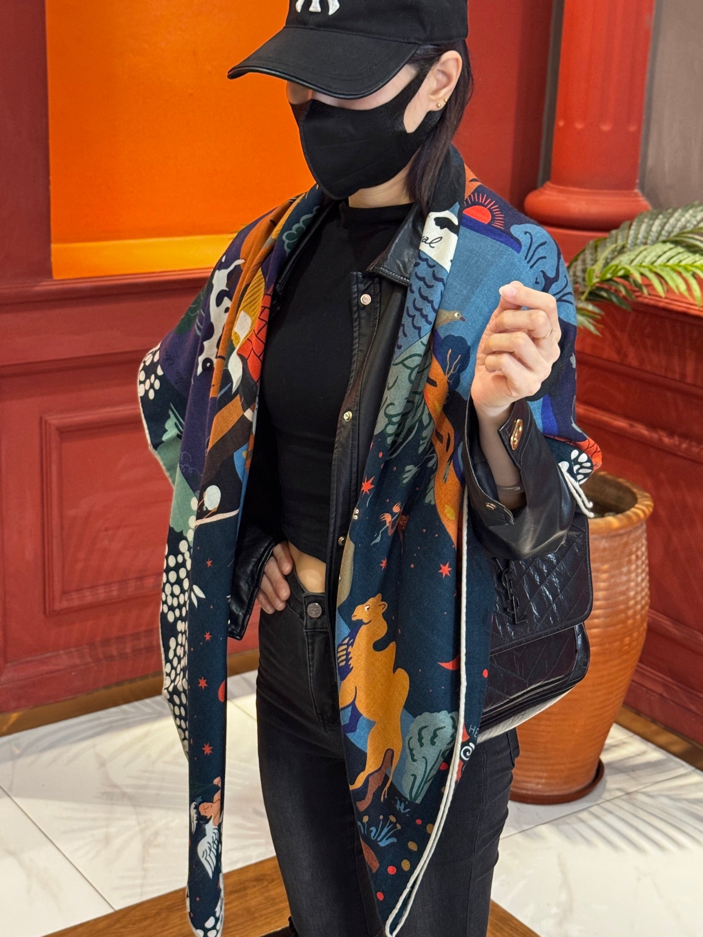 HERMES HERMES 25S SCARF 140 IN SILK 733916