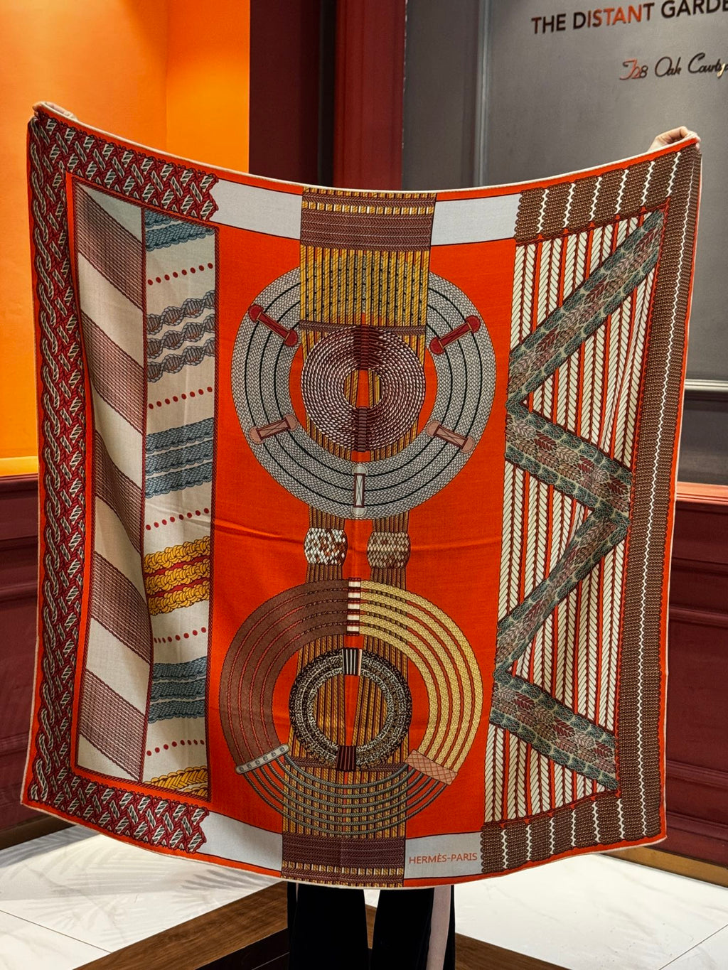 HERMES HERMES 25S SCARF 140 IN SILK TWILL 733918