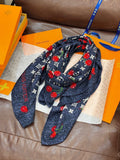 LOUIS VUITTON LV SCARF 140 CM IN SILK-CASHMERE BLEND 737269