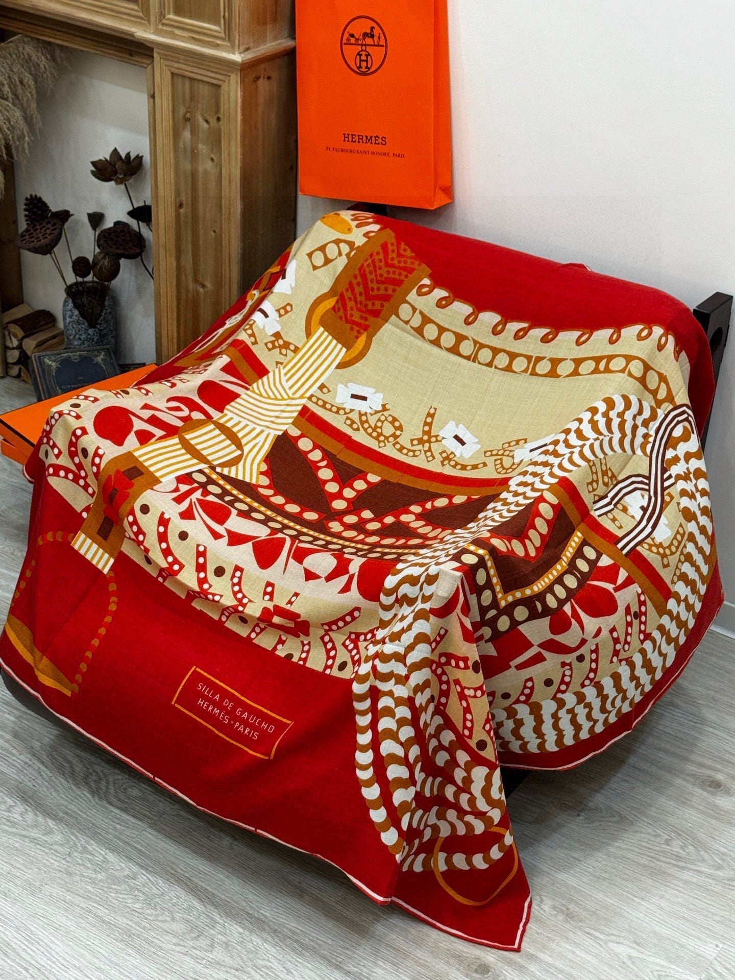 HERMES HERMES 25S SCARF 140 IN SILK 854764