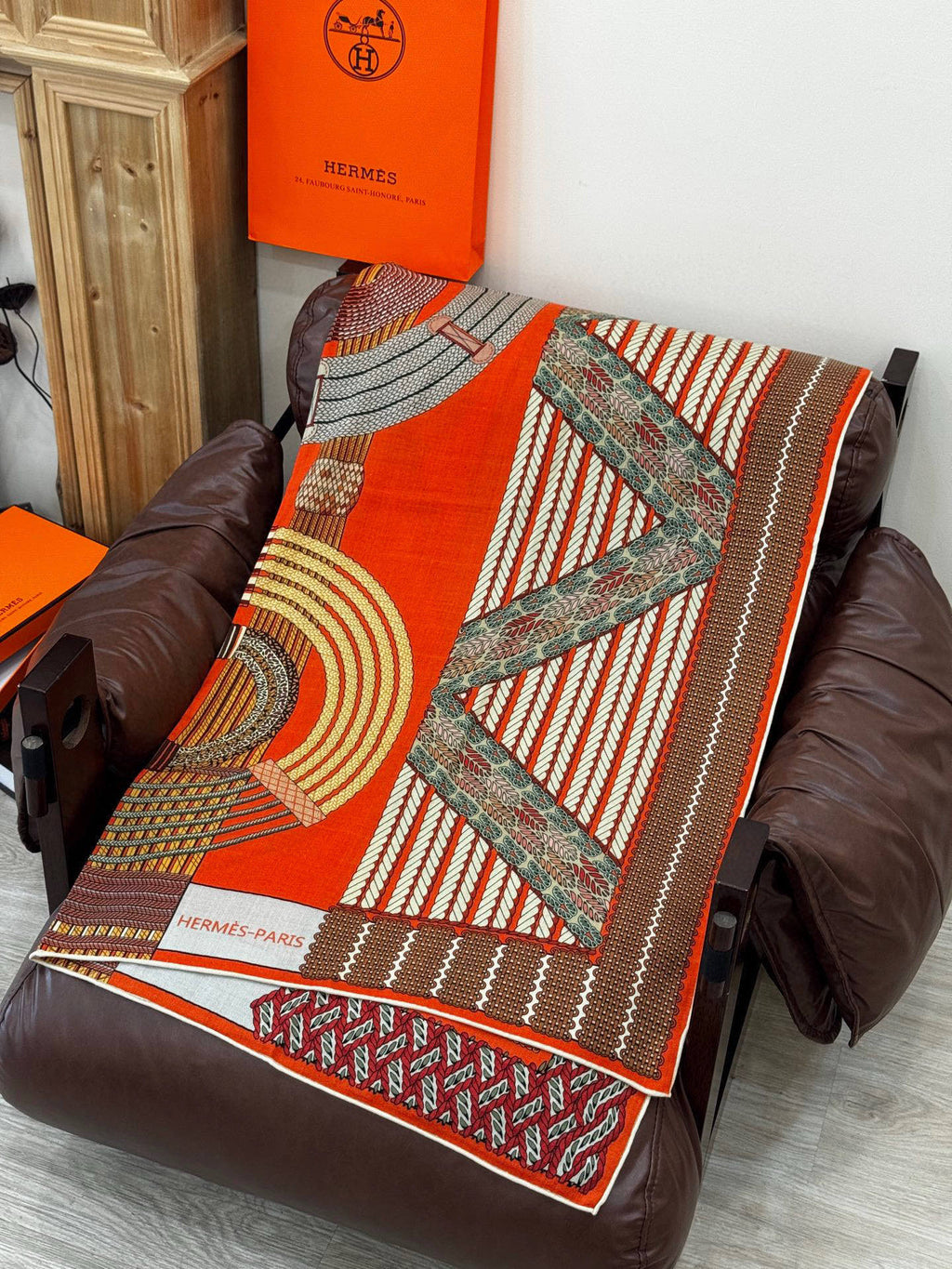 HERMES HERMES 25S SCARF 140 IN SILK 854806
