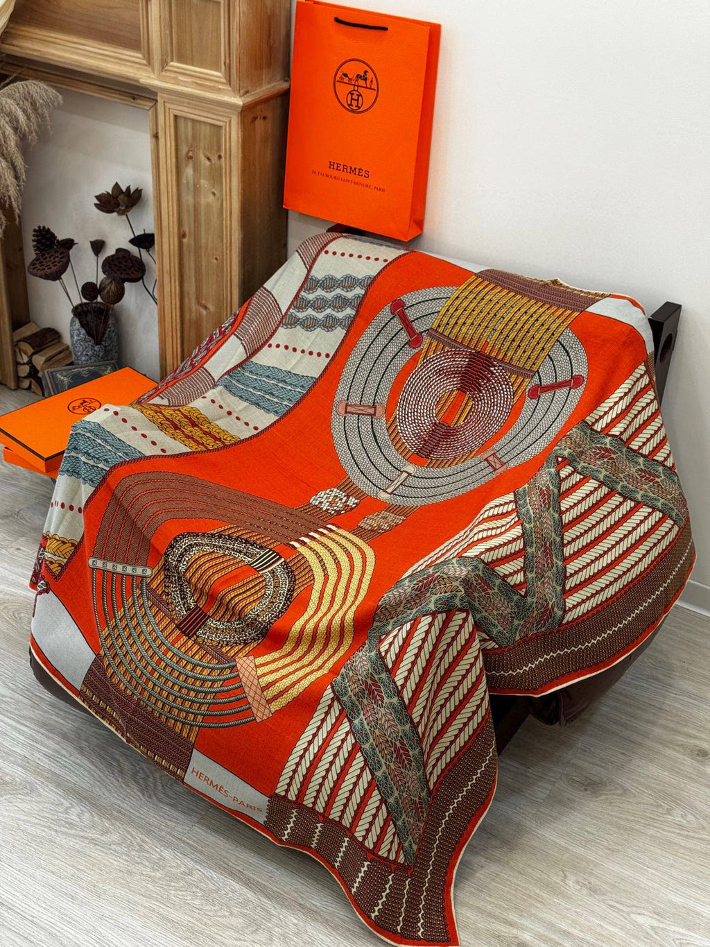 HERMES HERMES 25S SCARF 140 IN SILK 854806