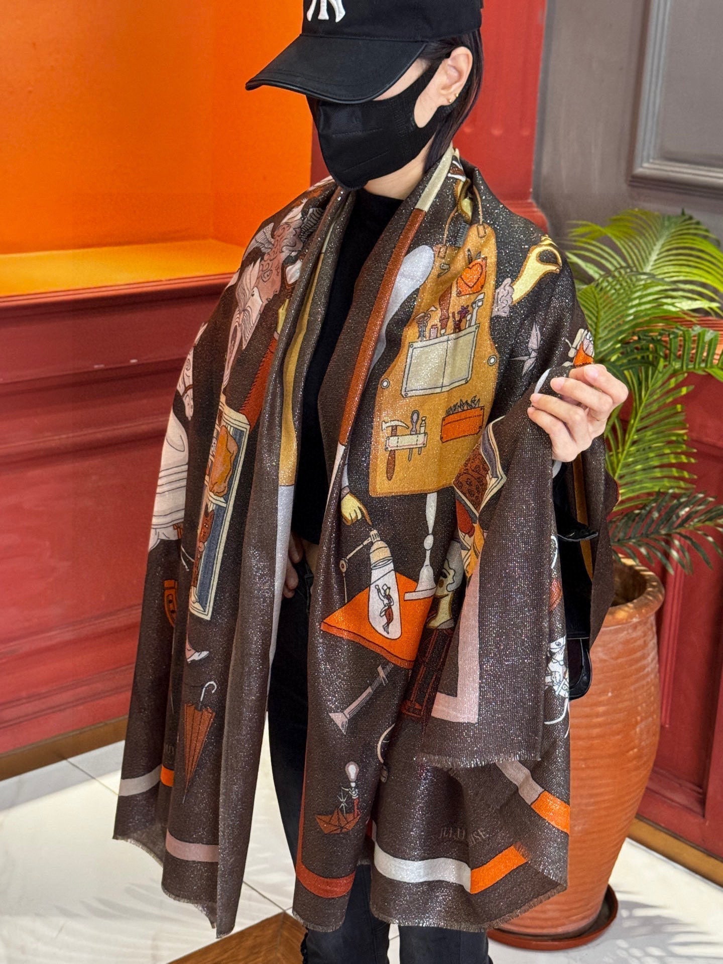 HERMES HERMES 25S SCARF 200 IN SILK 856441