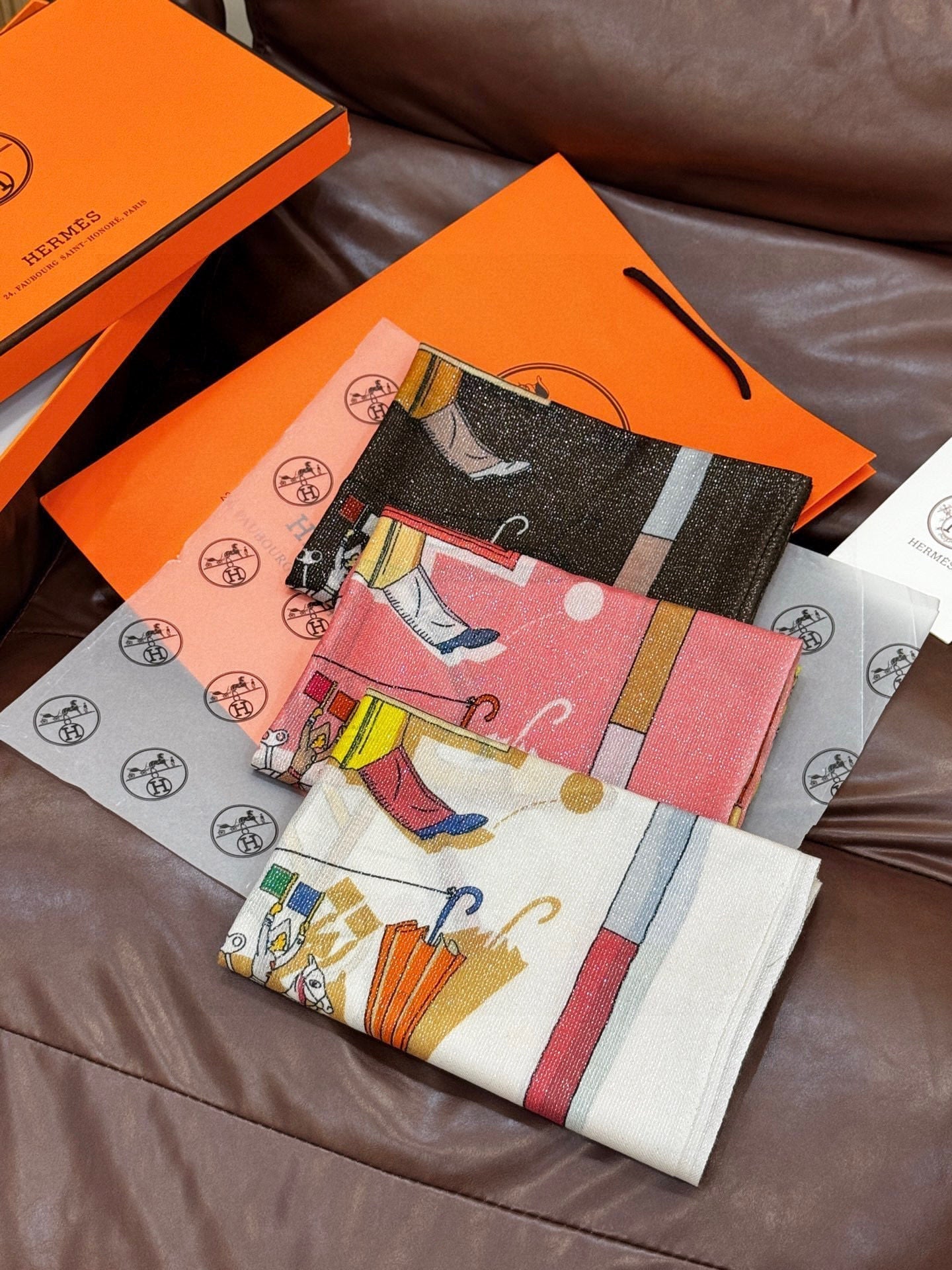 HERMES HERMES 25S SCARF 200 IN SILK 856442